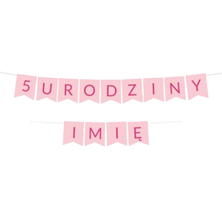 Zestaw na 5 URODZINY + IMIĘ - KOCI DOMEK GABI - Syrenkotka, serce - 12 sztuk