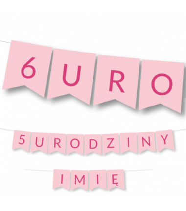 Zestaw na 6 URODZINY + IMIĘ - KOCI DOMEK GABI - Panduś, serce, pastylka - 13 sztuk
