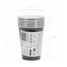 Kubeczki papierowe Party Deco czarne 250ml - 6 sztuk