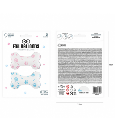 Balon foliowy Kostka dla psa - 2 sztuki