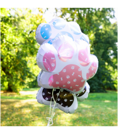 Balon foliowy Łapy - 3 sztuki