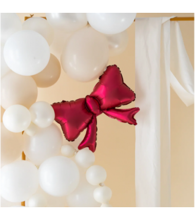 Balon foliowy Kokardki - czerwony - 3 sztuki