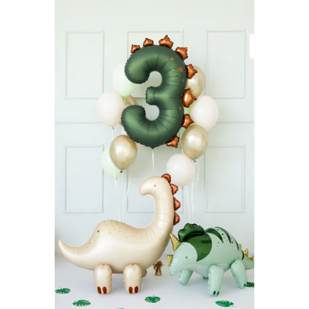 Balon foliowy Cyfra ''3'' Dinozaur 92cm