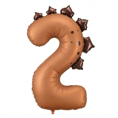 Balon foliowy Cyfra 2 - 92 cm - Dinozaur