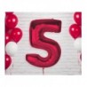 Balon foliowy Smart cyfra 5 czerwona 92 cm