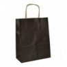 Torebka prezentowa średnia A4 ok.24x10x32 czarna  - 1 sztuka