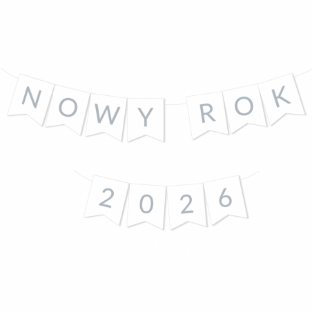 Girlanda srebrna - NOWY ROK 2026