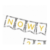 Girlanda black&white - NOWY ROK 2026