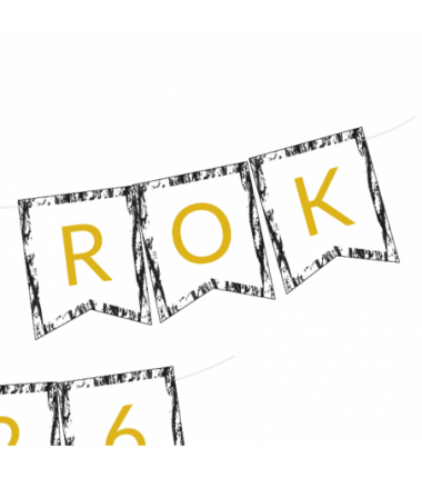 Girlanda black&white - NOWY ROK 2026