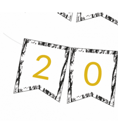 Girlanda black&white - NOWY ROK 2026