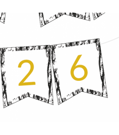 Girlanda black&white - NOWY ROK 2026