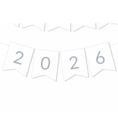 Girlanda srebrna SYLWESTER 2026
