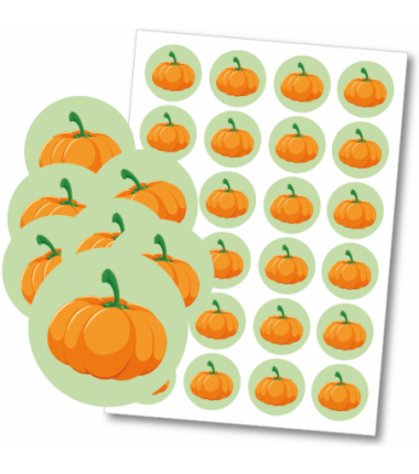 Naklejki HALLOWEEN - 4cm - Dynia