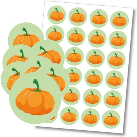 Naklejki HALLOWEEN - 4cm - Dynia