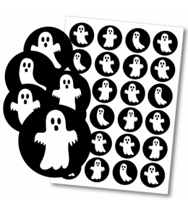 Naklejki HALLOWEEN - 4cm - Duchy