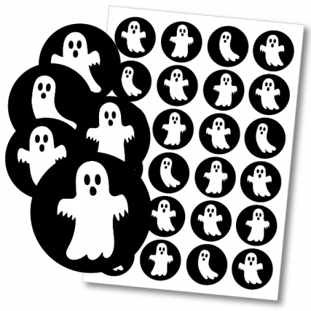 Naklejki HALLOWEEN - 4cm - Duchy