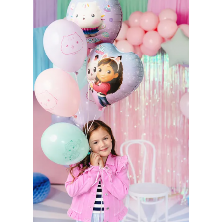 Balony Strong 27 cm Koci Domek Gabi - 6 sztuk