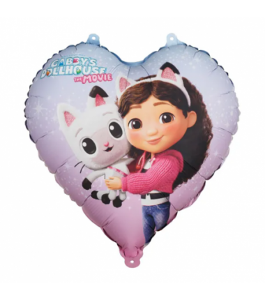 Balon foliowy serce Koci Domek Gabi 35cm