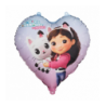 Balon foliowy serce Koci Domek Gabi 35cm