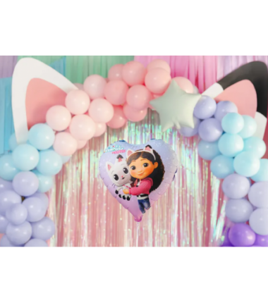 Balon foliowy serce Koci Domek Gabi 35cm
