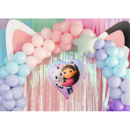 Balon foliowy serce Koci Domek Gabi 35cm