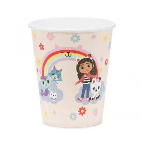 Kubeczki Koci Domek Gabi 250 ml wzór 2 - 6 sztuk