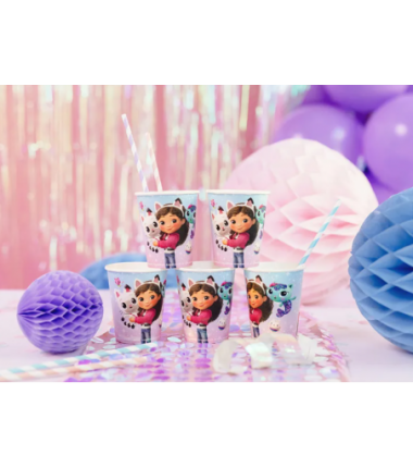 Kubeczki Koci Domek Gabi 250 ml - 6 sztuk