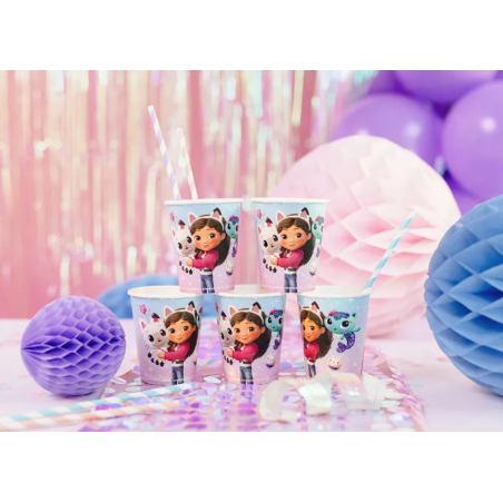 Kubeczki Koci Domek Gabi 250 ml - 6 sztuk