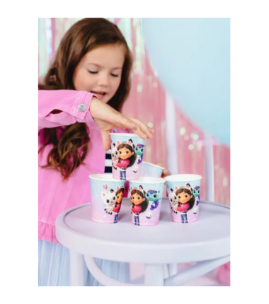 Kubeczki Koci Domek Gabi 250 ml - 6 sztuk