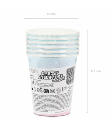 Kubeczki Koci Domek Gabi 250 ml - 6 sztuk