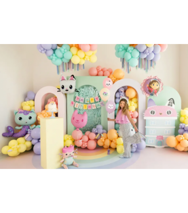 Balony 30 cm Koci Domek Gabi - 6 sztuk