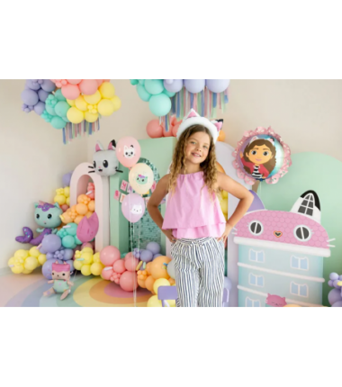 Balony 30 cm Koci Domek Gabi - 6 sztuk