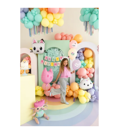 Balony 30 cm Koci Domek Gabi - 6 sztuk