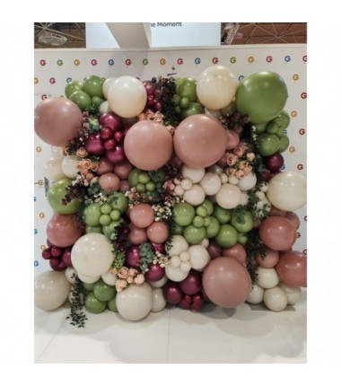 Balon Gemar 80 cm - 31" kula pastelowy zielony oliwkowy Green Olive G30/098 - 1 sztuka