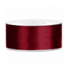 Wstążka satynowa - tasiemka satynowa bordowa - 25 mm - Party Deco