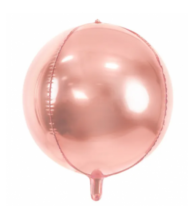 Balon foliowy Kula 40 cm - różowe złoto