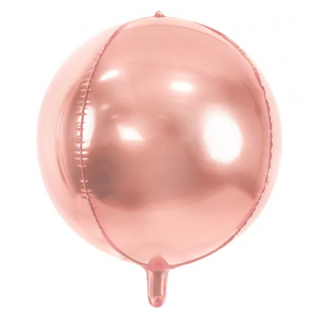 Balon foliowy Kula 40 cm - różowe złoto