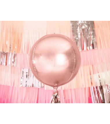 Balon foliowy Kula 40 cm - różowe złoto