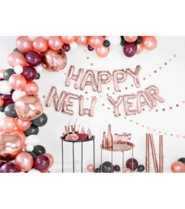 Balon foliowy Kula 40 cm - różowe złoto