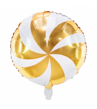 Balon foliowy Cukierek 35 cm - złoty