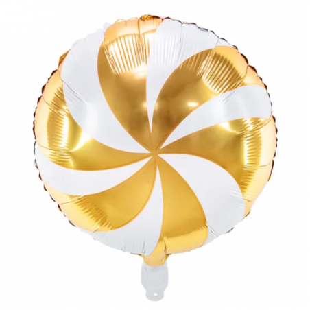 Balon foliowy Cukierek 35 cm - złoty