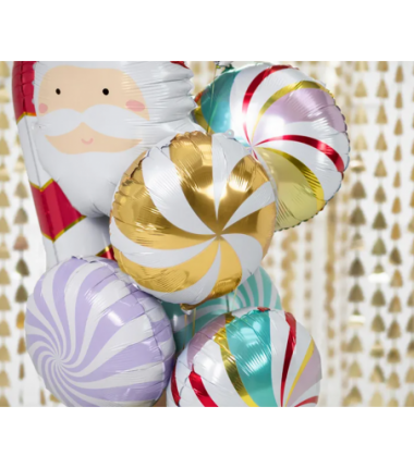 Balon foliowy Cukierek 35 cm - złoty