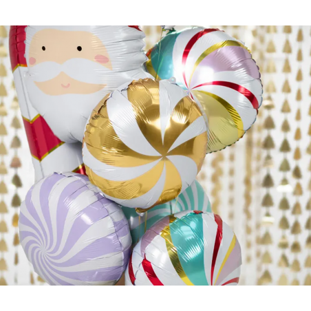 Balon foliowy Cukierek 35 cm - złoty