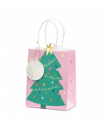 Torebka na prezenty Choinka 14x20.5x8cm