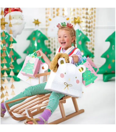 Torebka na prezenty Choinka 14x20.5x8cm