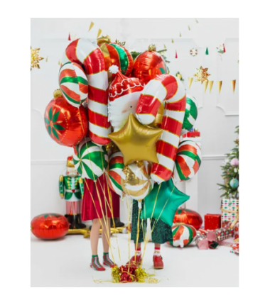 Balon foliowy Cukrowa laska 50x82cm czerwony