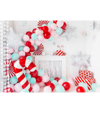Balon foliowy Cukrowa laska 50x82cm czerwony