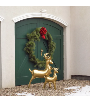 Stojący balon foliowy Renifer 124 x 80 cm złoty