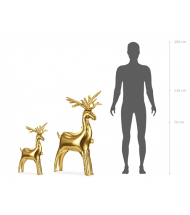 Stojący balon foliowy Renifer 124 x 80 cm złoty