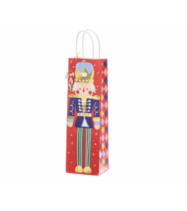 Torebka na wino Dziadek do orzechów 11x36x10cm